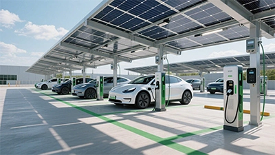 Soporte para estaciones de recarga de vehículos eléctricos